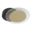 wall and ceiling luminaire LIDO round, adjustable, indirect, perforated IP20, black matt dimmable