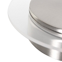Steinhauer wall and ceiling luminaire LIDO round, adjustable, indirect, perforated IP20, steel brushed dimmable