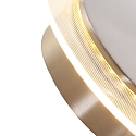 Steinhauer wall and ceiling luminaire LIDO round, adjustable, indirect, perforated IP20, steel brushed dimmable