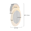 Steinhauer wall and ceiling luminaire LIDO round, adjustable, indirect, perforated IP20, white matt dimmable