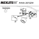 Mexlite Plafondarmatuur FEZ 1-vlams, rond, draaibaar, roteerbaar, set terug IP20, zwart mat dimbaar
