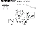 Mexlite Plafondarmatuur FEZ 2-vlams, ovaal, draaibaar, roteerbaar, set terug IP20, zwart mat dimbaar