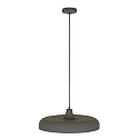 Steinhauer Pendelarmatuur KRISIP down, 1-vlams, plat E27 IP20, grijs, mat dimbaar