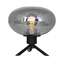 table lamp REFLEXION - � 22CM 1 flame, flat, with switch, with plug E27 IP20, black matt 