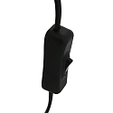 Steinhauer table lamp REFLEXION - � 22CM 1 flame, flat, with switch, with plug E27 IP20, black matt 
