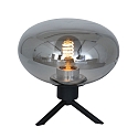 Steinhauer table lamp REFLEXION - � 22CM 1 flame, flat, with switch, with plug E27 IP20, black matt 