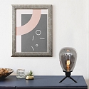 Steinhauer table lamp REFLEXION - � 15CM 1 flame, high, with switch, with plug E27 IP20, black matt 