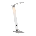 Steinhauer table lamp SERENADE rotatable, CCT Switch, tiltable, with touch dimmer IP20, steel brushed dimmable