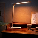 Steinhauer table lamp SERENADE rotatable, CCT Switch, tiltable, with touch dimmer IP20, steel brushed dimmable