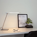Steinhauer table lamp SERENADE rotatable, CCT Switch, tiltable, with touch dimmer IP20, steel brushed dimmable
