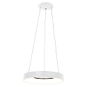 Pendelarmatuur RINGLEDE - � 48CM groot, rond, direct / indirect IP20, wit mat dimbaar