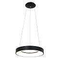 Pendelarmatuur RINGLEDE - � 48CM groot, rond, direct / indirect IP20, zwart mat dimbaar