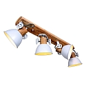 Plafondarmatuur GEARWOOD 4-vlams, instelbaar E27 IP20, wit dimbaar
