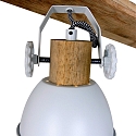 Mexlite Plafondarmatuur GEARWOOD 4-vlams, instelbaar E27 IP20, wit dimbaar