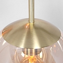 Steinhauer Pendelarmatuur BOLLIQUE 5-vlams E27 IP20, barnsteen, messing, zwart dimbaar