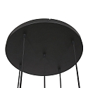 Steinhauer Pendelarmatuur BOLLIQUE 5-vlams E27 IP20, barnsteen, messing, zwart dimbaar