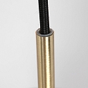 Steinhauer Pendelarmatuur BOLLIQUE 5-vlams E27 IP20, barnsteen, messing, zwart dimbaar