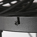 Steinhauer Pendelarmatuur BOLLIQUE 5-vlams E27 IP20, barnsteen, messing, zwart dimbaar