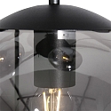 Steinhauer Pendelarmatuur BOLLIQUE 5-vlams, rond E27 IP20, zwart mat dimbaar