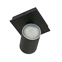Spot POINTS NOIRS 1-vlams, cilindrisch, instelbaar GU10 IP44, zwart mat dimbaar