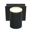 Steinhauer Spot POINTS NOIRS 1-vlams, cilindrisch, instelbaar GU10 IP44, zwart mat dimbaar