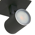 Steinhauer Spot POINTS NOIRS 1-vlams, cilindrisch, instelbaar GU10 IP44, zwart mat dimbaar