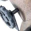 Mexlite Plafondarmatuur GEARWOOD 3-vlams, rond, instelbaar E27 IP20, hout, antiek dimbaar
