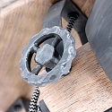 Mexlite Plafondarmatuur GEARWOOD 3-vlams, rond, instelbaar E27 IP20, hout, antiek dimbaar
