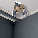 Mexlite Plafondarmatuur GEARWOOD 3-vlams, rond, instelbaar E27 IP20, hout, antiek dimbaar