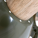 Mexlite Plafondarmatuur GEARWOOD 3-vlams, rond, instelbaar E27 IP20, hout, antiek dimbaar
