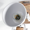 Mexlite Plafondarmatuur GEARWOOD 3-vlams, rond, instelbaar E27 IP20, hout, antiek dimbaar