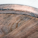 Mexlite Plafondarmatuur GEARWOOD 3-vlams, rond, instelbaar E27 IP20, hout, antiek dimbaar