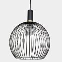 Mexlite Pendelarmatuur AUREOLE � 42CM 1-vlams, groot, rond E27 IP20, zwart mat dimbaar
