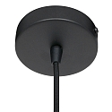 Mexlite Pendelarmatuur AUREOLE � 42CM 1-vlams, groot, rond E27 IP20, zwart mat dimbaar