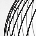 Mexlite Pendelarmatuur AUREOLE � 42CM 1-vlams, groot, rond E27 IP20, zwart mat dimbaar