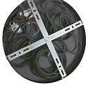 Steinhauer Steinhauer Pendant luminaire REFLEXION, 3 flames, smoky, fitting black