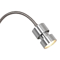Wandarmatuur NATASJA met schakelaar, met flexibele arm GU10 IP20, staal geborsteld dimbaar
