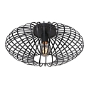 anne light & home ceiling luminaire DUNBAR 1 flame, round E27 IP20, black matt dimmable