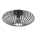 anne light & home ceiling luminaire DUNBAR 1 flame, round E27 IP20, black matt dimmable