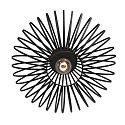 anne light & home ceiling luminaire DUNBAR 1 flame, round E27 IP20, black matt dimmable