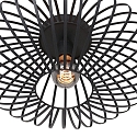 anne light & home ceiling luminaire DUNBAR 1 flame, round E27 IP20, black matt dimmable