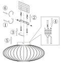 anne light & home ceiling luminaire DUNBAR 1 flame, round E27 IP20, black matt dimmable