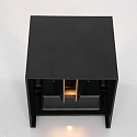 Wandarmatuur voor buitenshuis MURO up down, cubusvorm, instelbaar IP44, zwart mat dimbaar