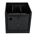 Wandarmatuur voor buitenshuis MURO up down, cubusvorm, instelbaar IP44, zwart mat dimbaar