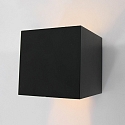 Wandarmatuur voor buitenshuis MURO up down, cubusvorm, instelbaar IP44, zwart mat dimbaar