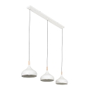 Mexlite Pendelarmatuur BJORR 3-vlams E27 IP20, wit mat dimbaar