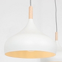 Mexlite Pendelarmatuur BJORR 3-vlams E27 IP20, wit mat dimbaar