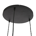 Steinhauer Pendelarmatuur BOLLIQUE 3-vlams, rond E27 IP20, zwart mat dimbaar