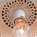 anne light & home Plafondarmatuur MAZE E27 IP20, bamboe licht dimbaar