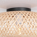 anne light & home Plafondarmatuur MAZE E27 IP20, bamboe licht dimbaar